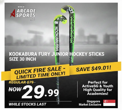 Kookaburra Fury Junior Hockey Stick - Arcade Sports