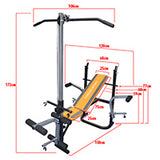 WEIGHT BENCH & PRESS w Lat Pull Down - Arcade Sports