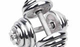 Chrome Dumbell Set 10KG Adjustable + - Arcade Sports
