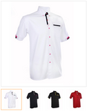 126 Unisex Short Sleeve Button Top - - Arcade Sports