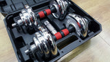 20KG Adjustable Chrome DumbBell Set + - Arcade Sports