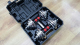 20KG Adjustable Chrome DumbBell Set + - Arcade Sports