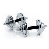 20KG Adjustable Chrome DumbBell Set + - Arcade Sports